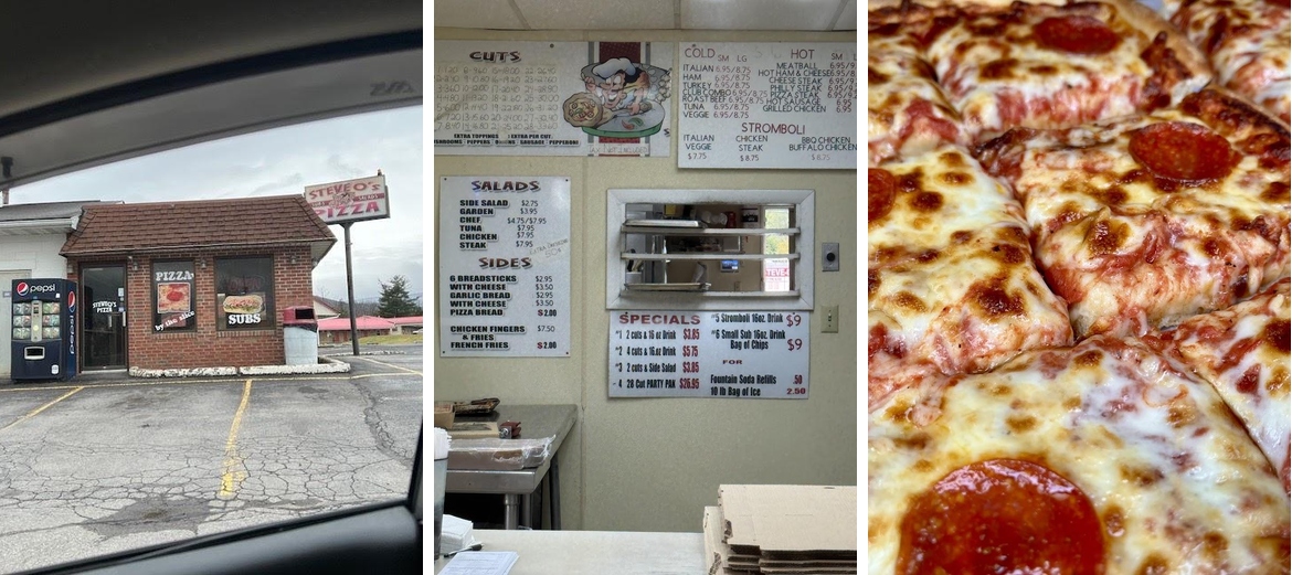 Steve-o's pizza Menu